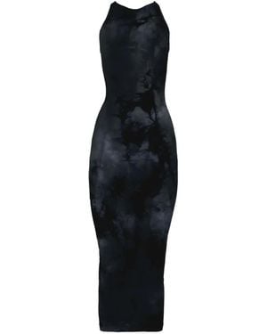 Wolford Ink Fatal Tie-Dye Midi Dress - Black