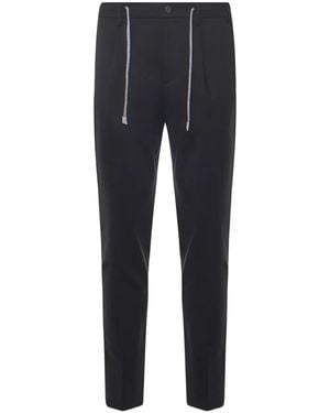 Eleventy Pantalon À Lien De Resserrage - Blue