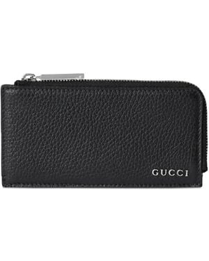 Gucci Zip-Around Leather Card Case - Black