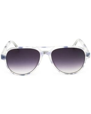 Gap Tortoiseshell-Effect Pilot-Frame Sunglasses - Purple