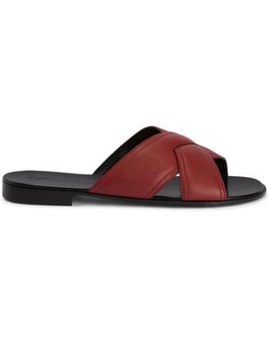 Giuseppe Zanotti Flavio レザーサンダル - レッド