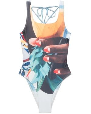 Donde Esteban Costume Da Bagno Salpicon - Blu