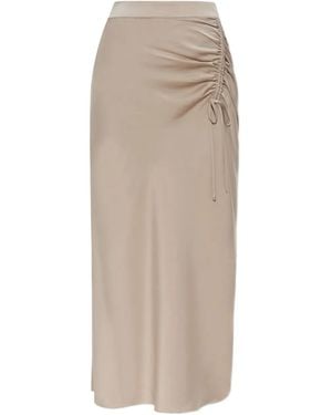 AllSaints Falda Midi Alexia Fruncida - Neutro