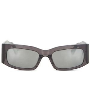Balenciaga Rectangle-Frame Sunglasses - Grey