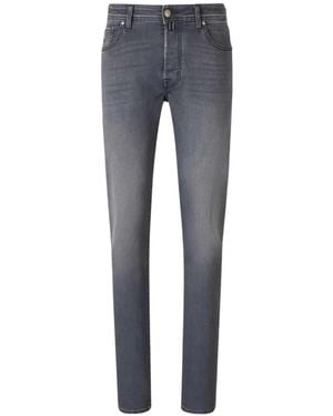 Jacob Cohen Logo-Patch Slim-Cut Jeans - Blue