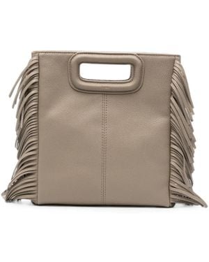 Maje M Tote Bag Mit Fransen - Natur