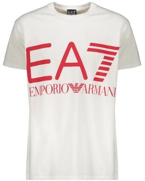 EA7 Logo-Print Short-Sleeve T-Shirt - White