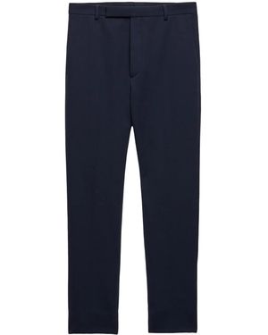 Prada Pressed-Crease Trousers - Blue