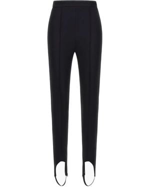 Roberto Cavalli Stirrup-Detail Wool Pants - Blue
