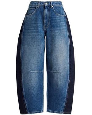 Essentiel Antwerp Raw-Edge Barrel-Leg Jeans - Blue