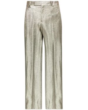 Versace Viscose-Lurex Formal Pants - Natural