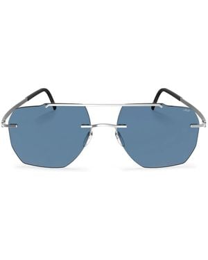 Silhouette Lunettes De Soleil À Monture Géométrique - Blue