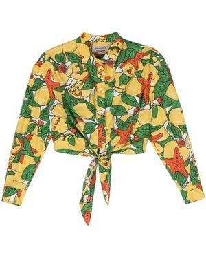ALESSANDRO ENRIQUEZ Lemon-Print Shirt - Yellow