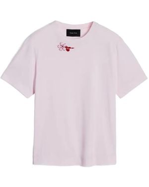 Simone Rocha Flower-Detail T-Shirt - Pink