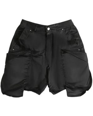 Rick Owens Cargo Pocket Satin Shorts - ブラック