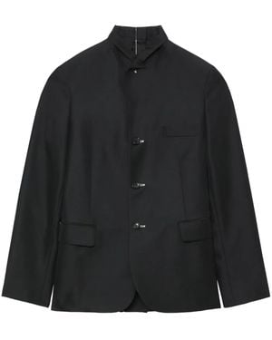 COMME DES GARÇON BLACK レイヤード シングルジャケット - ブラック