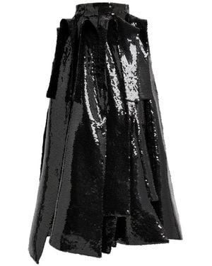 A.W.A.K.E. MODE Sequin-Embellished Multi-Panel Skirt - Black