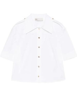 Tory Burch Chemise En Popeline Camp - White