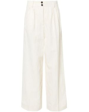AllSaints Payton Striped Twill Pants - White