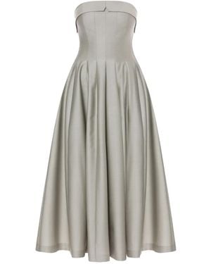 Alberta Ferretti Wool-Silk Dress - Grey
