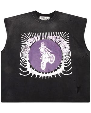 Satoshi Nakamoto Distressed Logo-Print Vest - Black