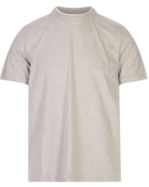 Peserico Contrast-Trim Short-Sleeved T-Shirt - White
