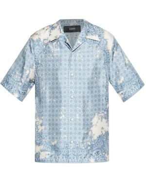 Amiri Short-sleeved Silk Shirt - ブルー