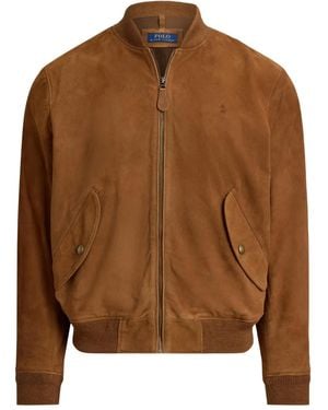 Ralph Lauren Suede Flight Jacket - Brown