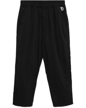 Aape By A Bathing Ape Logo-Plaque Trousers - Black