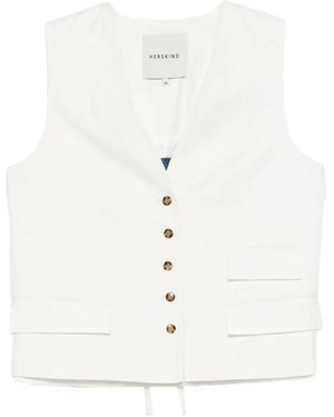 Herskind Samos button-up waistcoat - Blanco