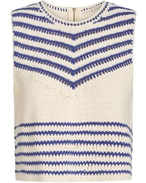 Marie Oliver Cass Chevron-Knit Tank Top - Grey