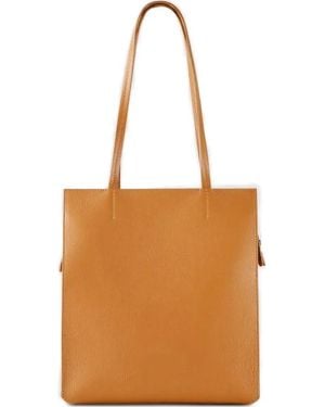 Patrizia Pepe Leather Tote Bag - Orange