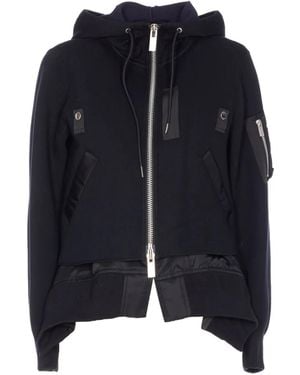 Sacai Chaqueta con capucha - Negro