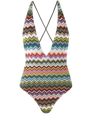 Missoni Badmode ,Veelkleurig ,Viscose One-Piece - Metallic