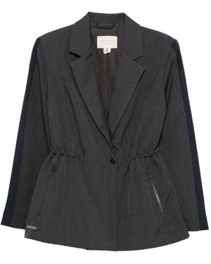 Rethinkit Studios The Sporty Drawstring-Waist Notched-Lapel Jacket - Black