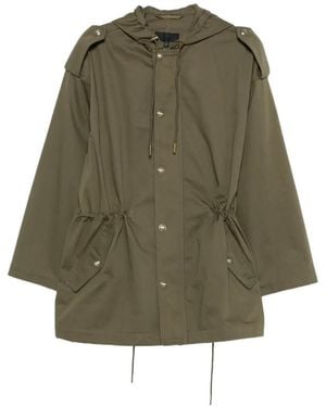 Nili Lotan Giacca Lucienne Con Cappuccio E Coulisse - Verde