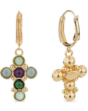 Gas Bijoux Tao Cruzita Cross Earrings - Metallic