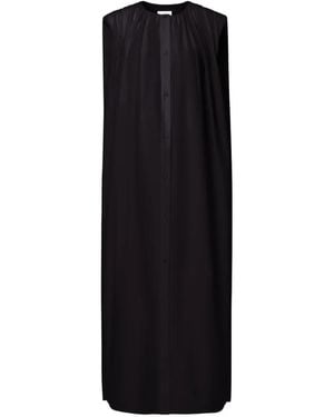 Loulou de Saison Button-Fastening Midi Dress - Black