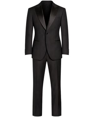 Pal Zileri Satin-Lapel Suit - Black
