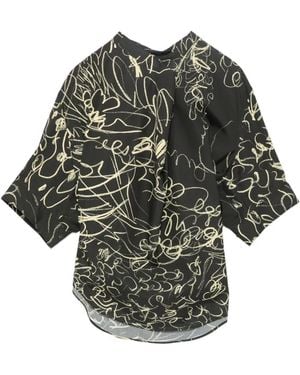 JNBY Botanical Line Short-Sleeve Top - Gray