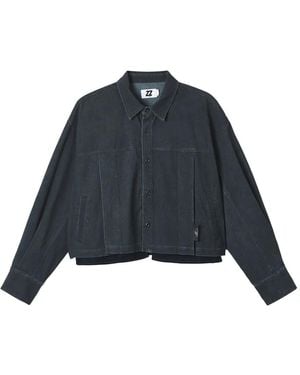 Izzue Chemise À Empiècements Plissés - Bleu