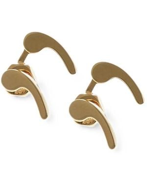 Off-White c/o Virgil Abloh Metal Earrings Quote Earrings - Metallic