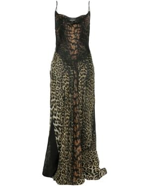 Jean Paul Gaultier Leopard-print Gown - Green