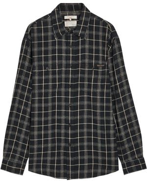 Nudie Jeans Plaid Chest-Pocket Shirt - Black