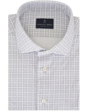 Emanuel Berg Check-Pattern Shirt - Grey