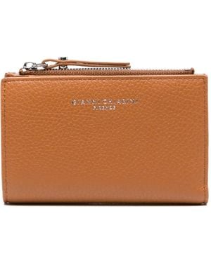 Gianni Chiarini Grained-Leather Zip Wallet - Brown