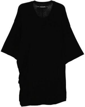 Julius ドレープ Tシャツ - ブラック