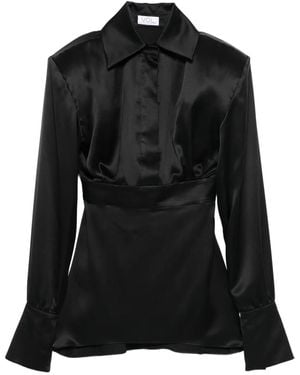 Vestiaire d'un Oiseau Libre Robe Courte À Col Chemise - Noir