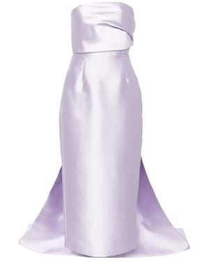 Solace London Kiki Strapless Midi Dress - Purple