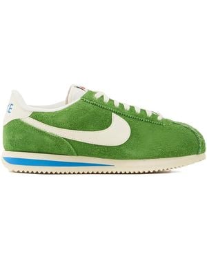 Nike Cortez Suede-Leather Trainers - Green